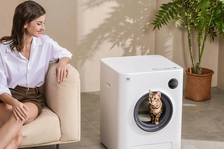 self cleaning litter box for multiple cats