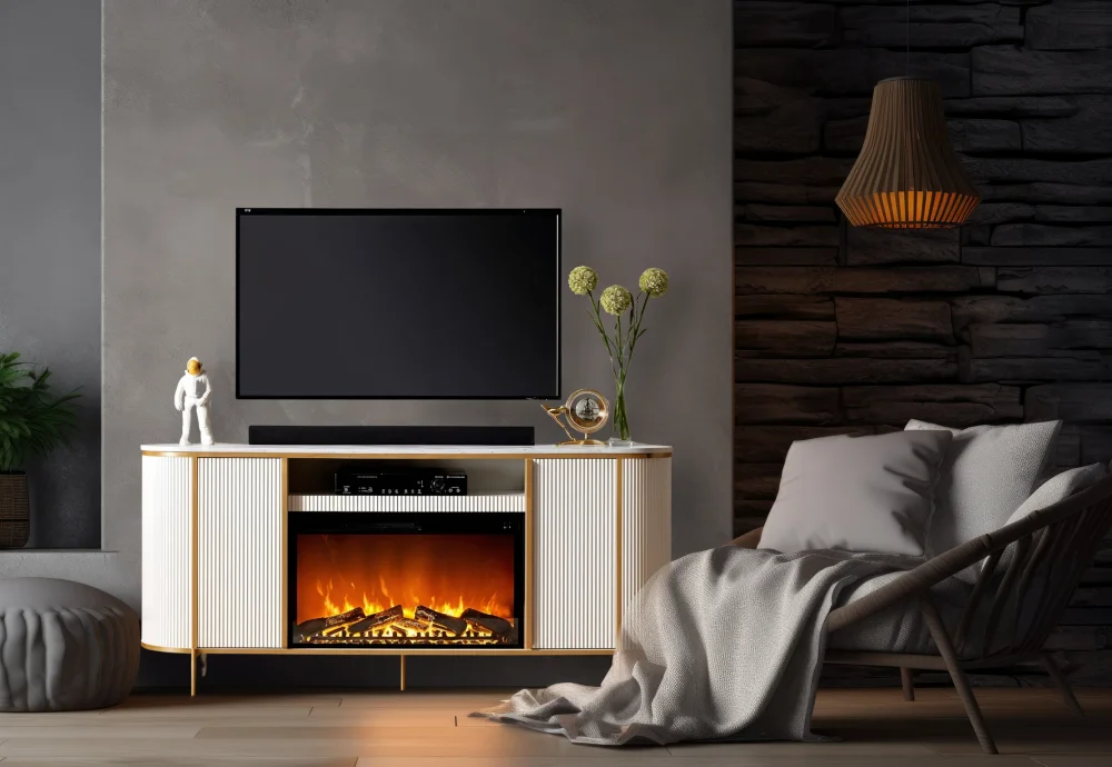 tv stand with electric fireplace